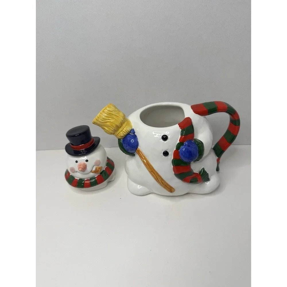 Vintage‎ Snowman Decorative Christmas Tea Pot
